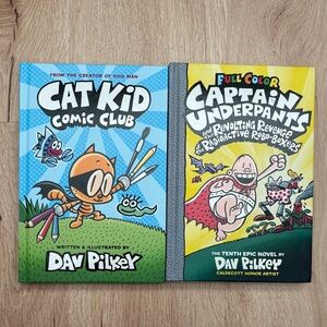 Cat Kid and Captain Underpants books
